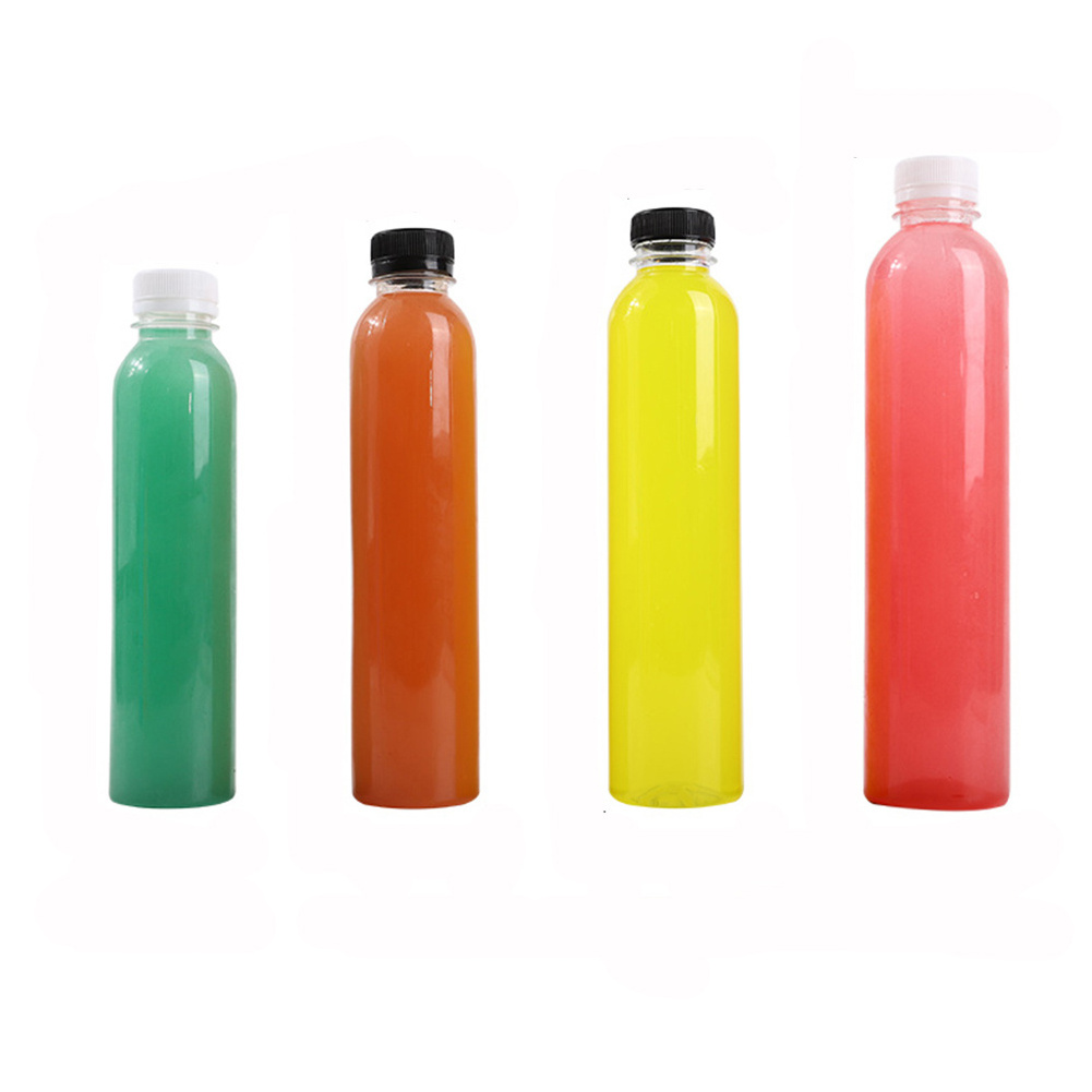 Beverage bottle Food grade plastic transparent tape cover pet juice wine milk tea empty mineral water bottle