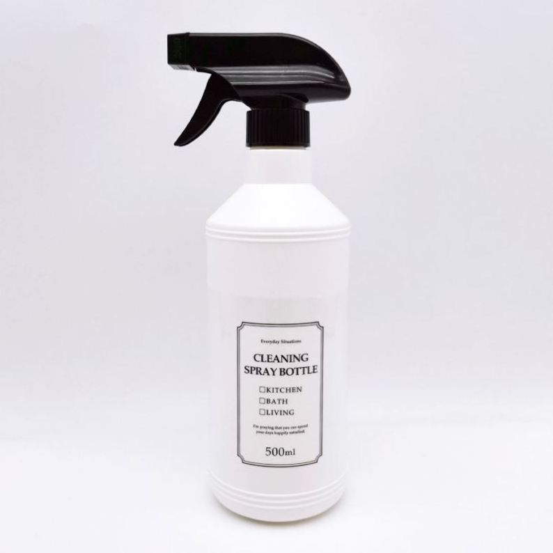 Empty Plastic Spray Bottles For Cleaning Solutions 16 Oz Heavy Duty With White Pump Head Sprayer Stream For Chemical Water