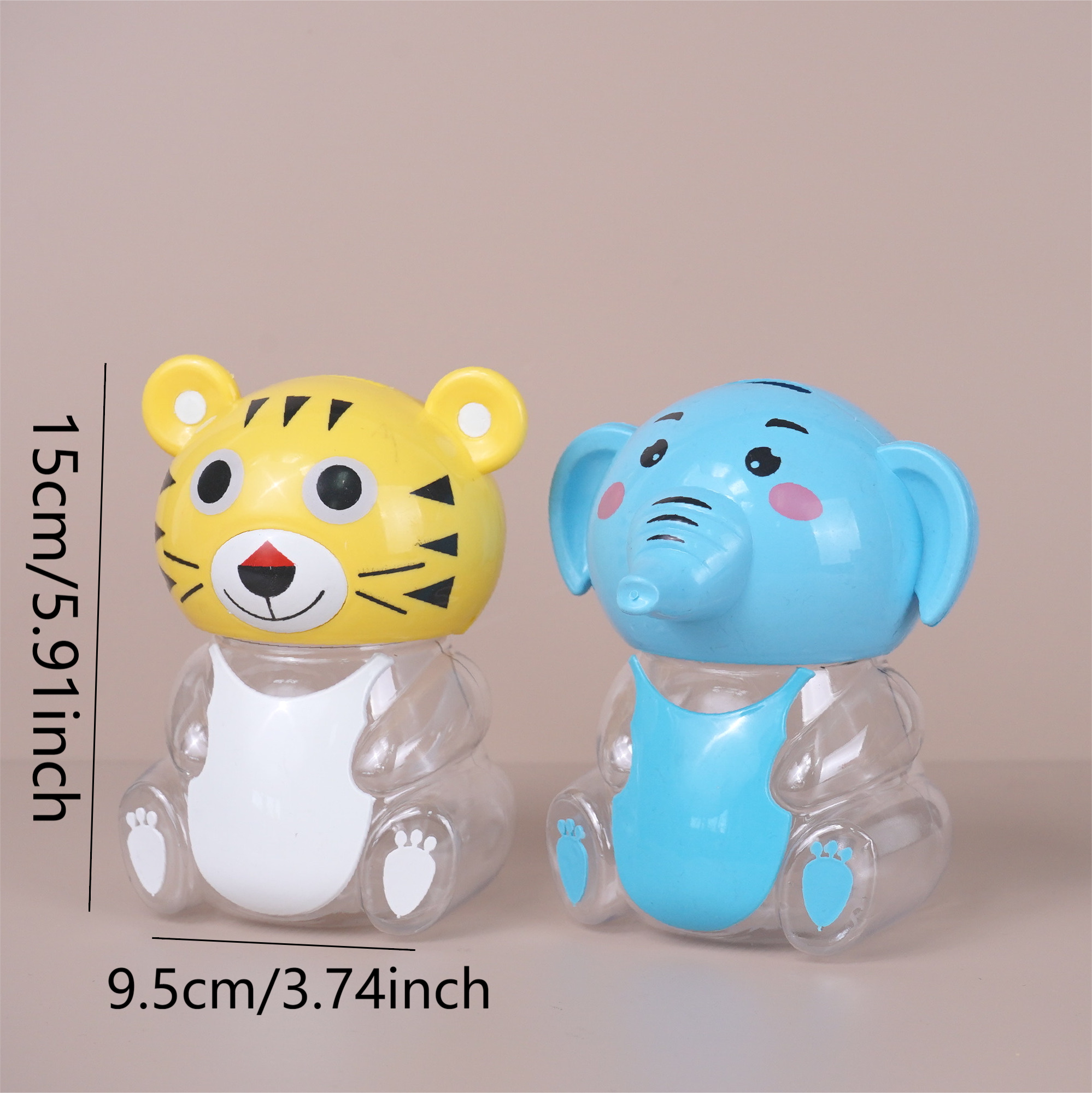 Cute 450ml PET Cartoon Candy Jar Plastic Food Jars Plastic Snacks Lovely Packing Gift for Kids