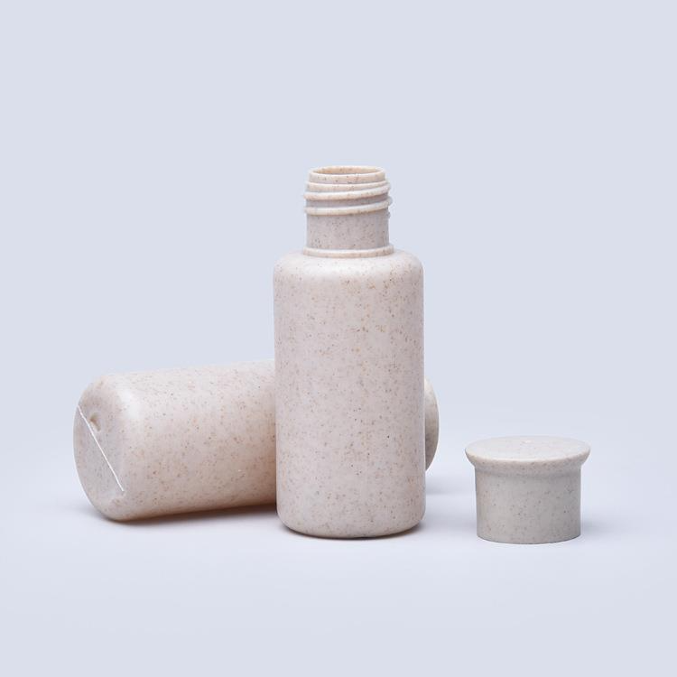 New Design 30ml Biodegradable Wheat Straw Packing Plastic Shampoo Bottle For Cosmetic Container