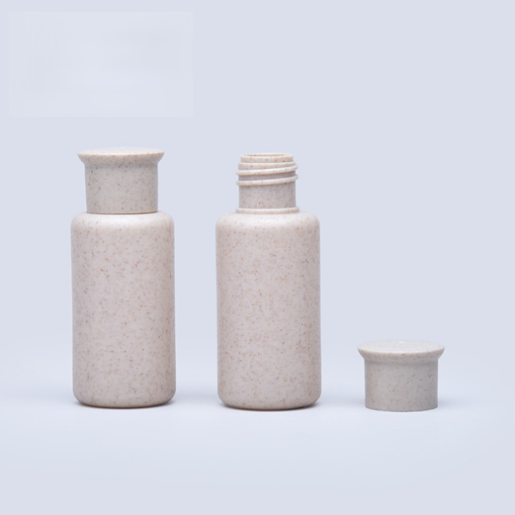 New Design 30ml Biodegradable Wheat Straw Packing Plastic Shampoo Bottle For Cosmetic Container