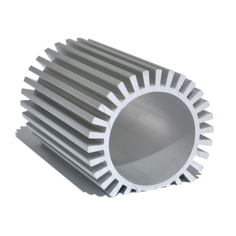 Custom large extruded aluminum tube shaped heatsink 40mm diameter aluminum pipe heat sink