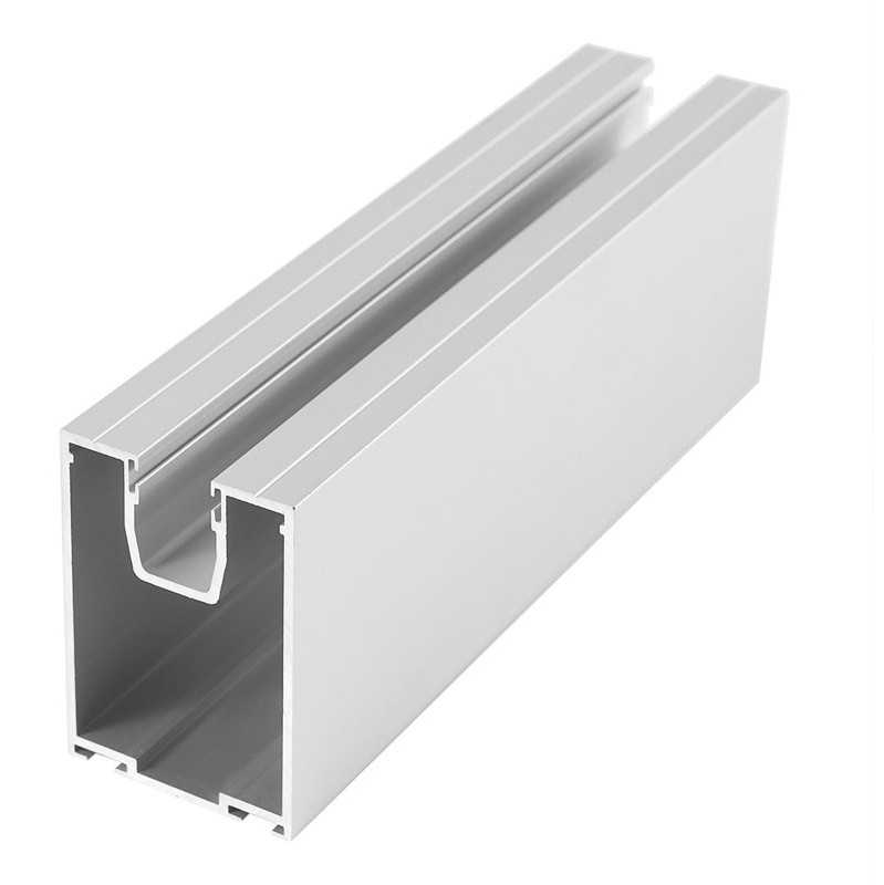 aluminum u slotted channel with flange profile for furniture wardrobe