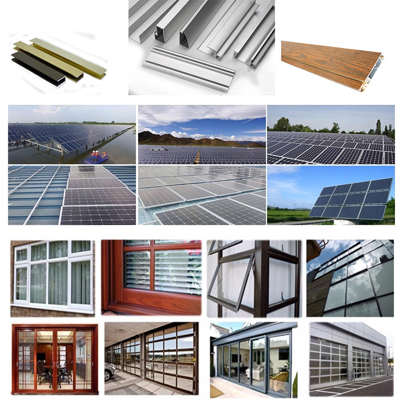 Hot Selling Anodized Silver Aluminum Extrusion Solar Panel Mounting Frame For Construction