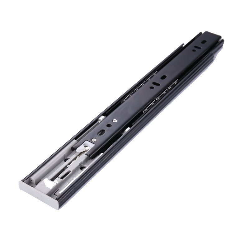 Full Extension 45mm Ball Bearing Rebound Push Open Telescopic Drawer Channel Slides For Sale