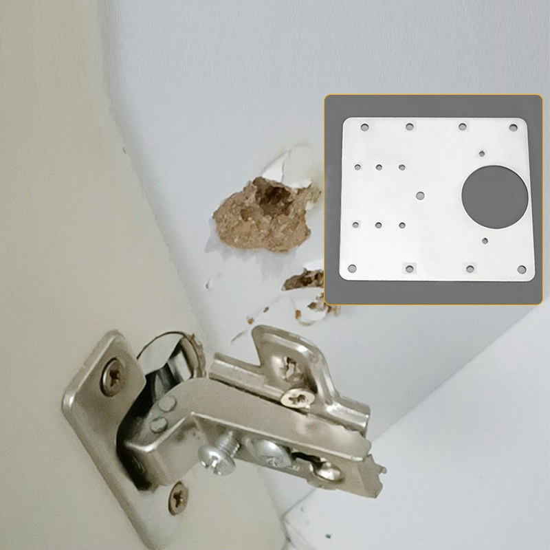 Door Hinge Repair Plate Easy Installation Stainless Steel hinge repair kit for kitchen  Cabinet