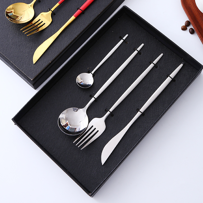 Hot Sale Gold Plated Cutlery Set Knife Spoon and Fork Set 18 10 Stainless Steel Flatware