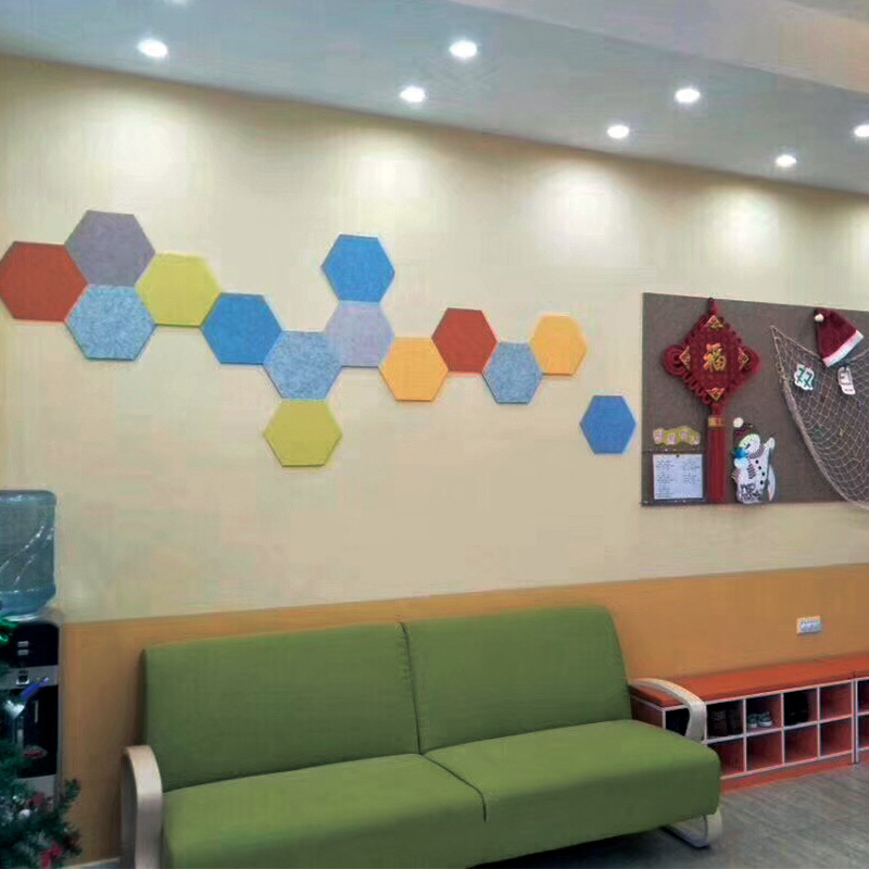 3D polyester fiber acoustic diffuser board decorative wall panel