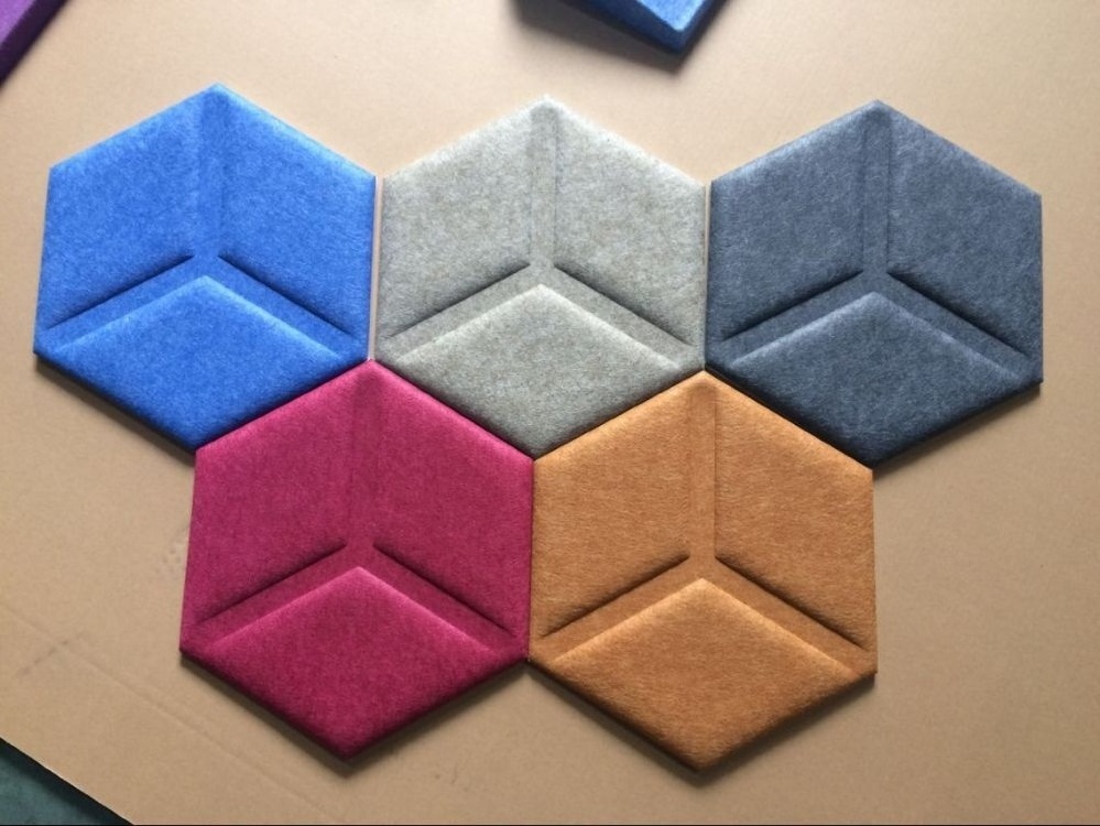 100% PET felt polyester fire retardant fabric 3 d wall acoustic panel