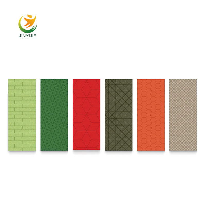 3D polyester fiber acoustic diffuser board decorative wall panel