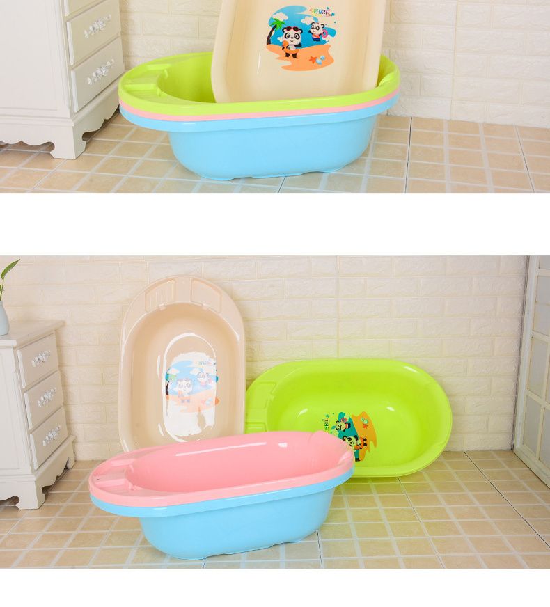 High Quality Portable Freestanding Mini Comfortable Baby Basin Large Oval Plastic Bath Tub