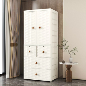 European Design Multilayer Plastic Wardrobes Cabinet Portable Clothes Wardrobe for Kid or Adult