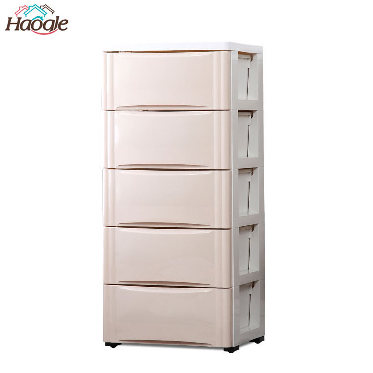 Storage Drawer Store Clothes Portable Side Panel Hollow Baby PP Plastic Cabinet And Bedroom Furniture Wardrobe Clothes Organizer