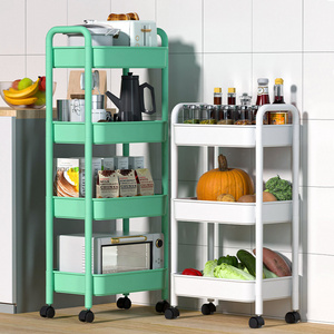 2-5 tiers Spice Toy Organizer Vegetable Fruit Holder Shelving Unit Bathroom Plastic Storage Rack China Kitchen Trolley Cart Rack