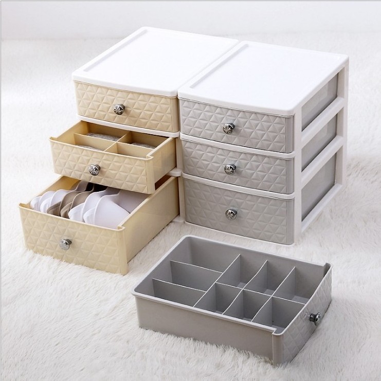 Underwear Bras Socks Make Up Boxes Mini Cosmetic Divider Household Storage Drawers Plastic for Clothes Organizer Desktop Cabinet