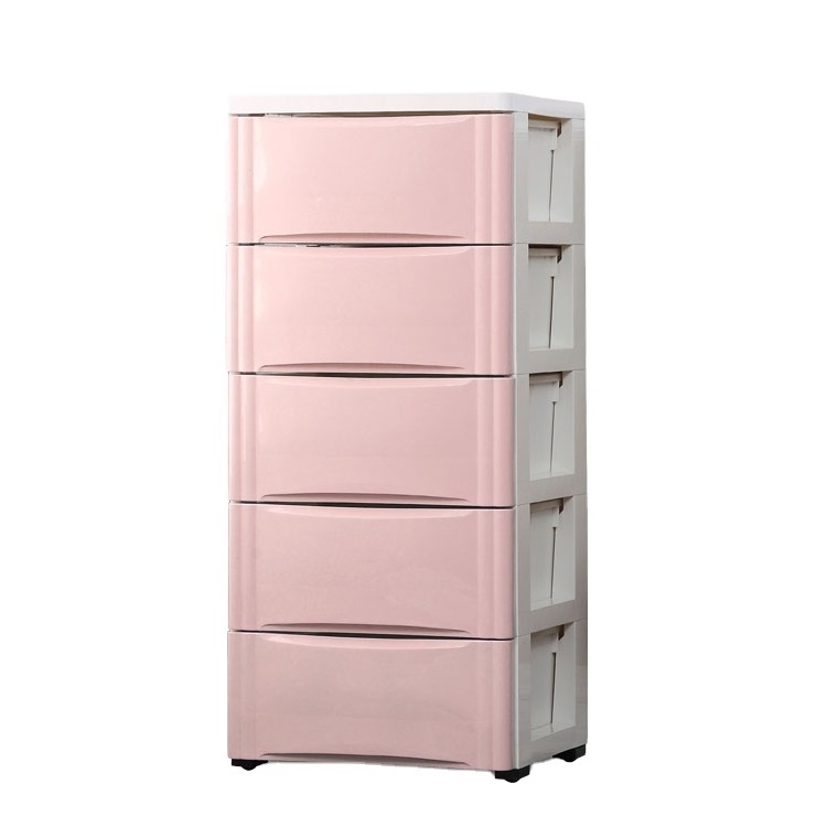 Storage Drawer Store Clothes Portable Side Panel Hollow Baby PP Plastic Cabinet And Bedroom Furniture Wardrobe Clothes Organizer