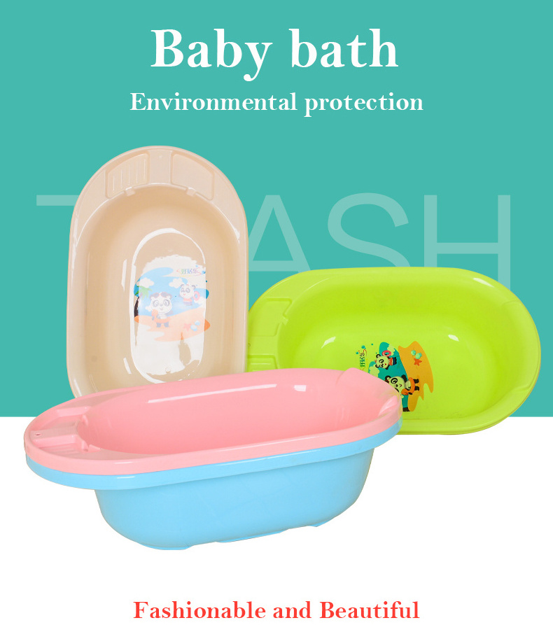 High Quality Portable Freestanding Mini Comfortable Baby Basin Large Oval Plastic Bath Tub