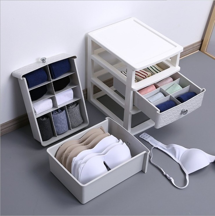 Underwear Bras Socks Make Up Boxes Mini Cosmetic Divider Household Storage Drawers Plastic for Clothes Organizer Desktop Cabinet