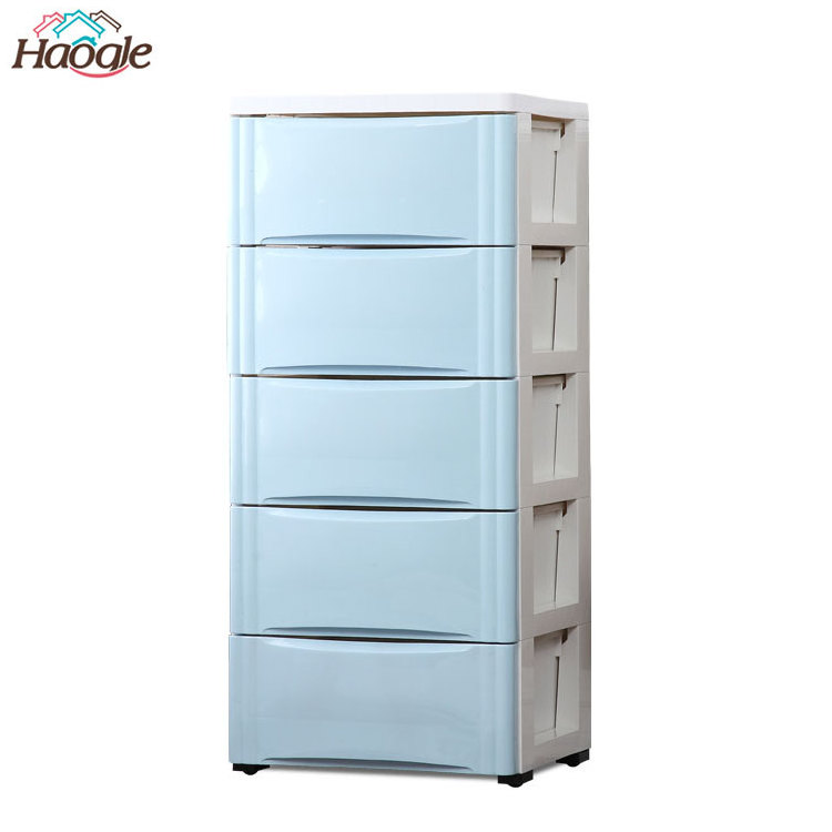 Storage Drawer Store Clothes Portable Side Panel Hollow Baby PP Plastic Cabinet And Bedroom Furniture Wardrobe Clothes Organizer