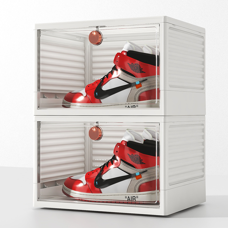 Wholesale AJ Shoe Box Storage Display Transparent Foldable Custom Sneaker Box