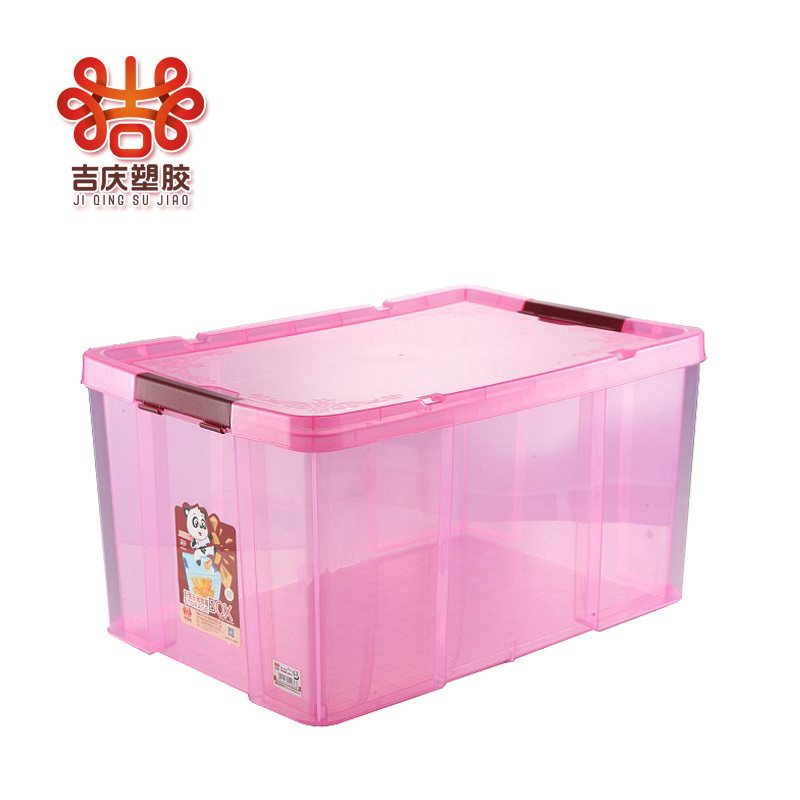 Transparent Plastic Containers Storage Box With Latching Lid And Wheels Clothes Storage Box