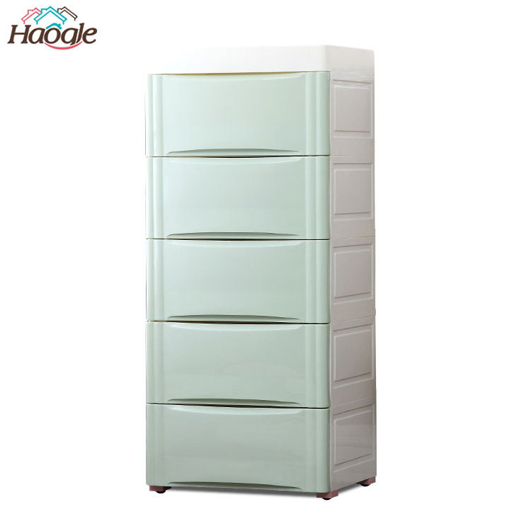 Hot Sale Kids Baby Child Plastic 5 Drawers Cabinet Bedroom Set Living Room Furniture Wardrobe Clothes Organizer