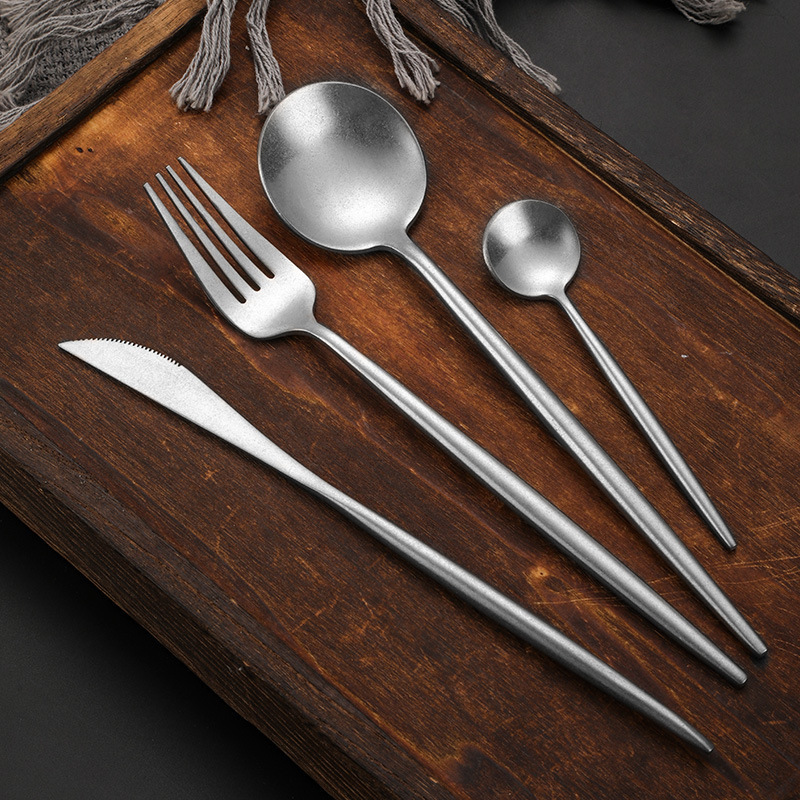 Stainless steel cutlery antique Portugal heavy 304 high-end hotel utensils