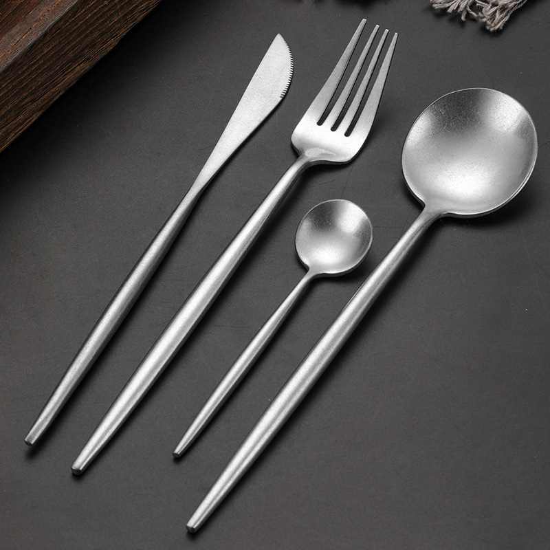 Stainless steel cutlery antique Portugal heavy 304 high-end hotel utensils