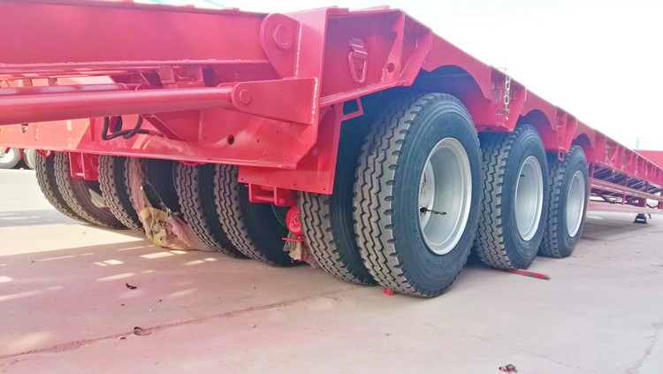 Lowbed Price Excavator Transporter Low bed Truck Semi Trailer With Hydraulic Ramp Multi 3 4 5 Axle 40 60 80 120 100 Ton For Sale