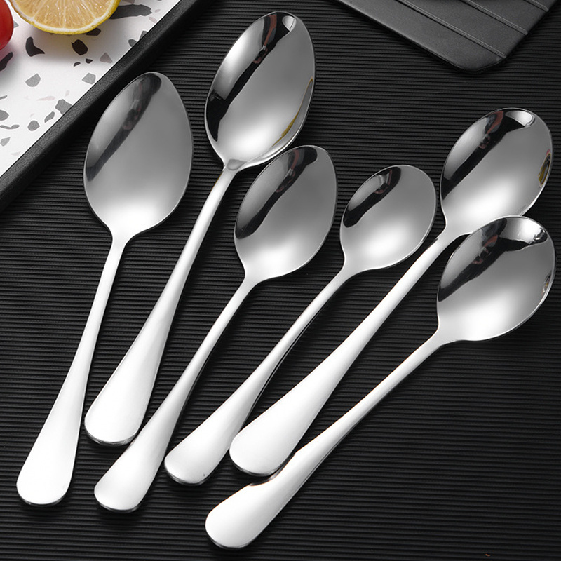 Amazon 2022 Popular Custom Small Long Handled 304 Stainless Steel Teaspoon Metal Dessert Tea Spoon