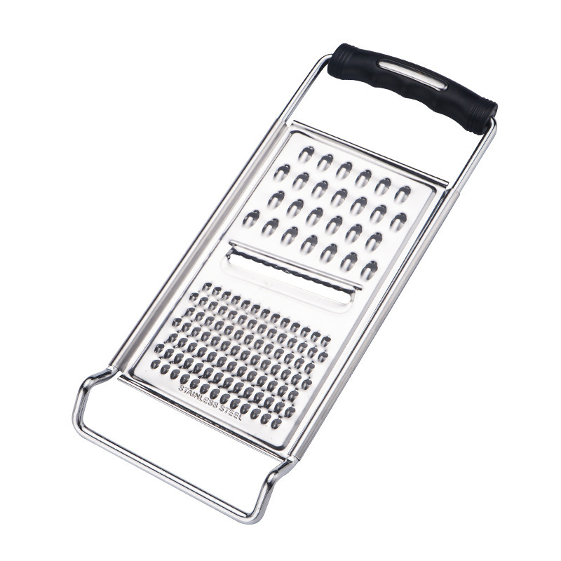 Grater Stainless Steel Hand Rotating Cheese Grater 3 in 1 Peeler Cassava Grater with Plastic Handle