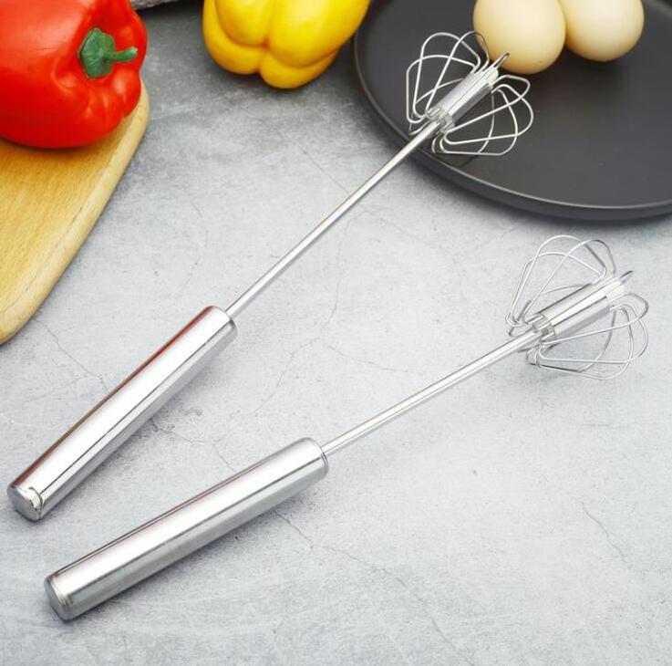 Hand manual Stainless Steel Semi Auto Egg Beater Mixer For Kitchen Rotary Egg Hand Whisk