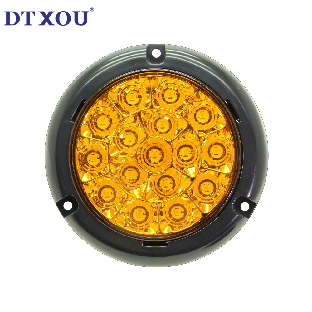 4 Inch Round Led Trailer Tail Lights Waterproof 12v Brake Stop Turn Reverse Lights Sealed Flush Mount For Truck Rv Boat