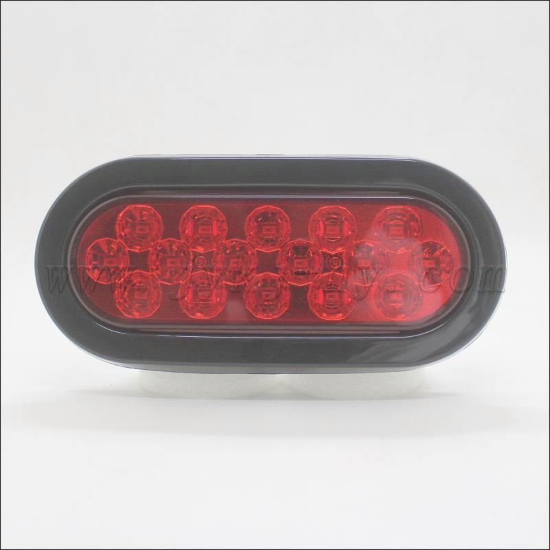 12V 24V 6 inch quot oval stop turn LED tail lights strobe flashing warning lights for truck trailers