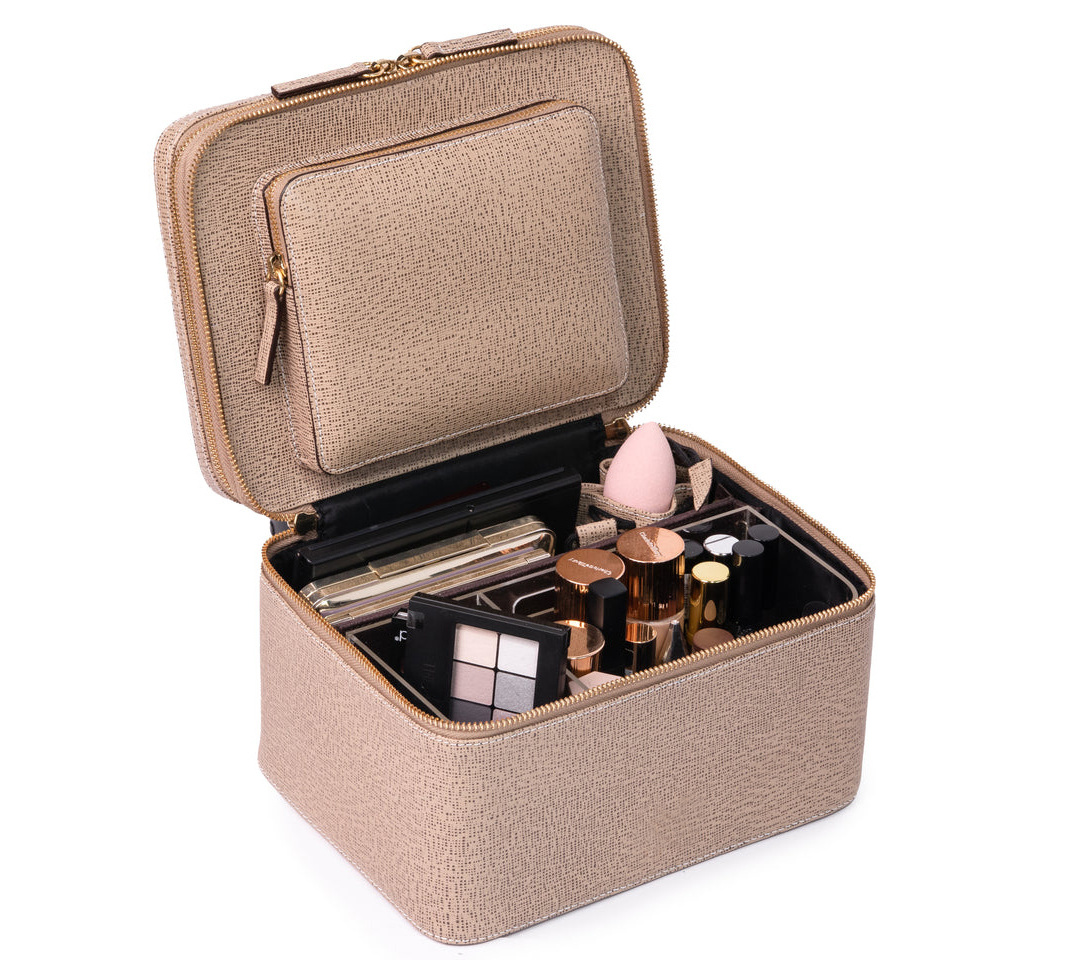 Custom portable vanity box case pu leather travel makeup case brushes bag large makeup bag cosmetic bags & cases