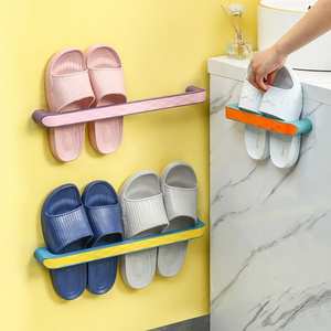 Plastic Multifunctional Home Bathroom Wall Mounted Shoes Slippers Rack toilet towel rack