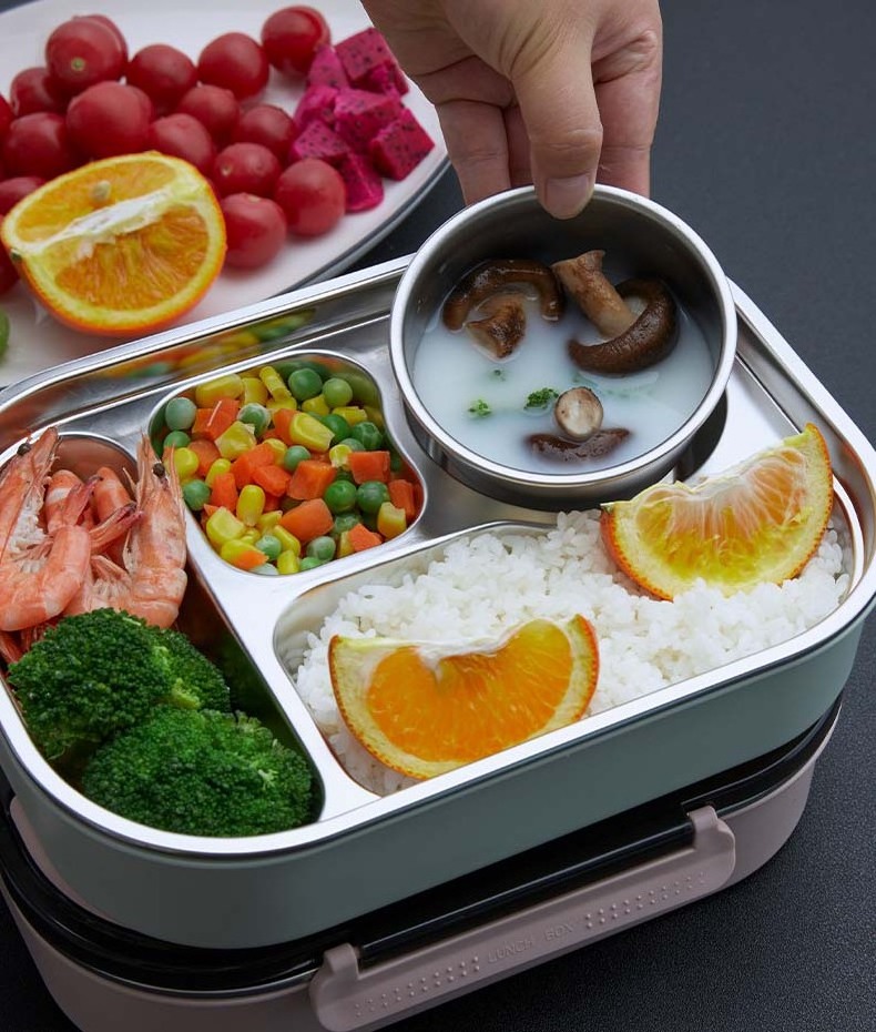 Wholesale Sealed Leakproof lunch box Stainless Steel 304 Lunch Bento Box with cutlery