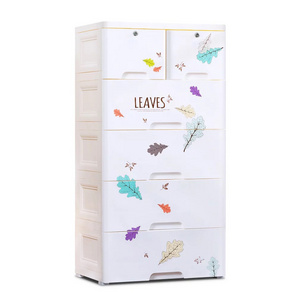 Portable Modern Cute Animal Design Organizer Storage Cabinet Closet Kids' Cabinets with Pulleys for Children