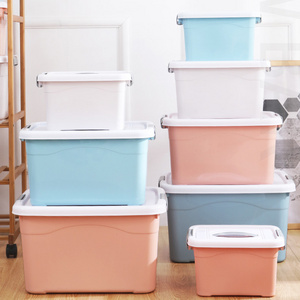 Low-priced food storage containers plastic containers and colorful square plastic set clothes storage containers box