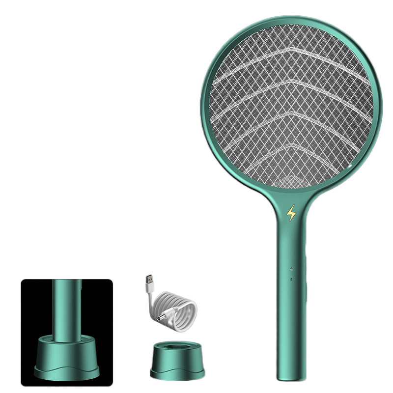 2024 Electric Mosquito Swatter With Stand Usb Rechargeable Bug Zapper Fly Attractive Mosquito Killer Racket Bat Effective