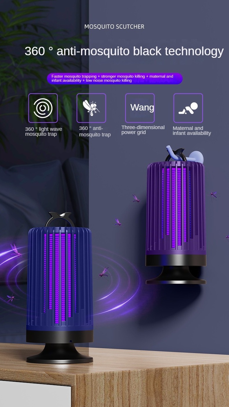 New Fly Bug Zapper Anti Mosquitoes Moustique Killer  Trapper Mosquito Tuer Lamp Traps Electric USB Powered UV LED Lamp