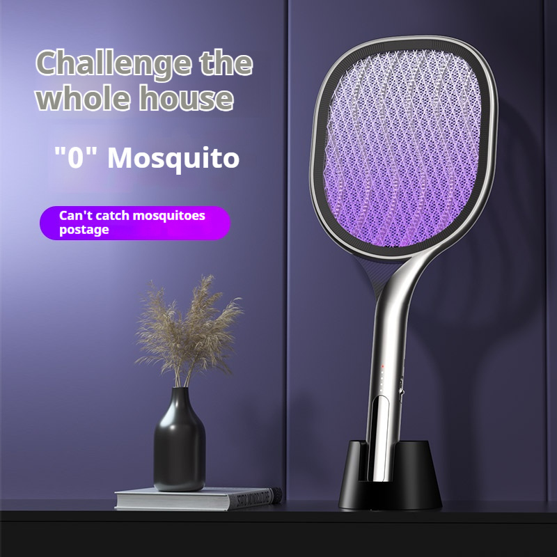 2024 New Rechargeable Household 2 in 1 Mosquito Racket Fly Zap Pest Control Mosquito Killer Bat For Home Office