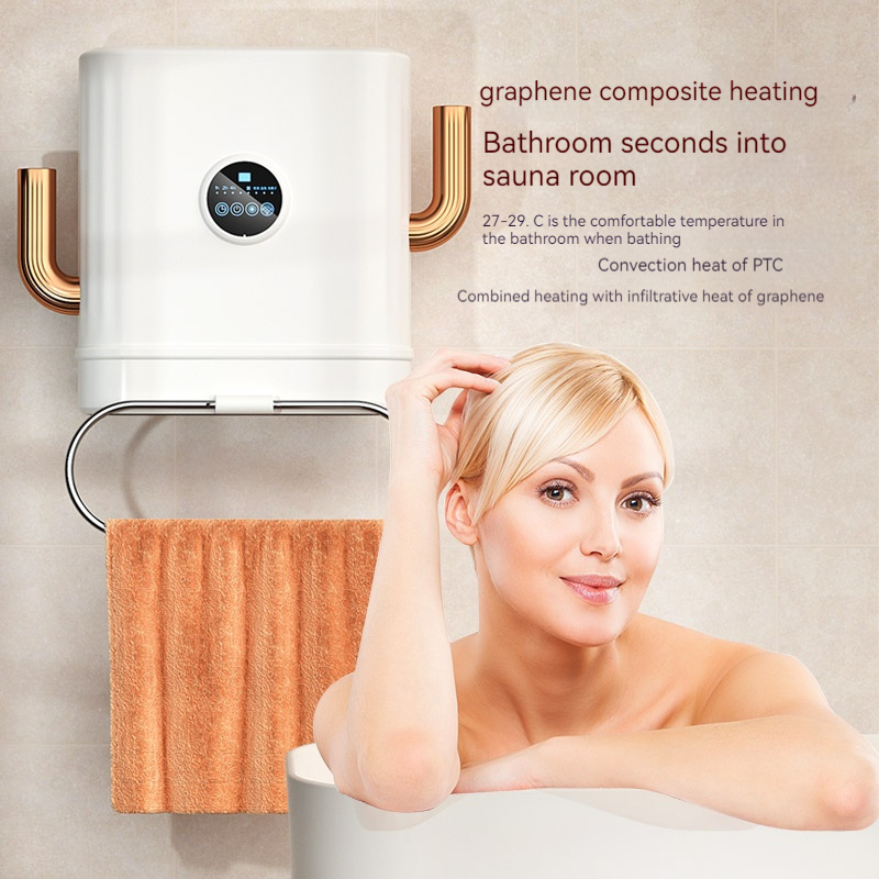 New Portable Bathroom wall mounted Electric Heaters Fan 2100W PTC Ceramic Heat Mini Low Noise Household Space Electric Heater