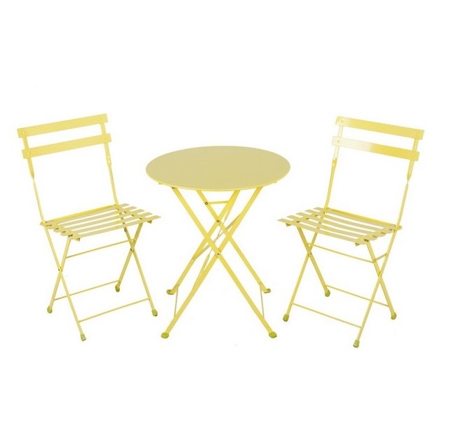 Outdoor furniture set folding balcony bistro set metal table and chair