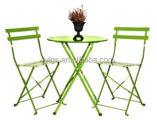 3-piece metal folding bistro set garden bistro set