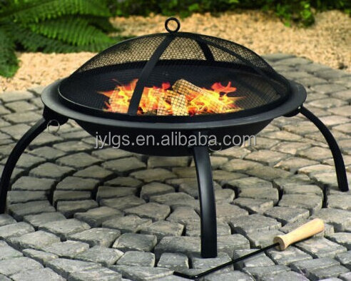 22'' Outdoor Camping Folding Fire Pit Garden Round Firebowl