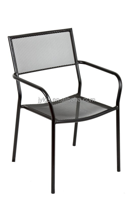 Outdoor Garden Wrought Iron Stacking Chair aldi Metal Mesh Chair