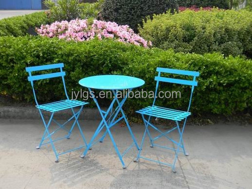 3-piece metal folding bistro set garden bistro set