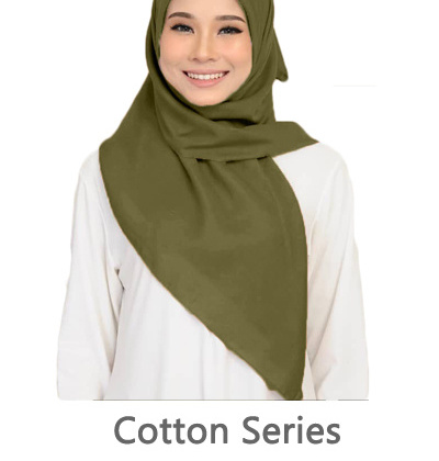 JYL- Ready To Ship Solid Cotton Viscose Modal Hijab With Stitched Edge 20 Colors Muslim Scarf Women Hijab Cotton Hijabs