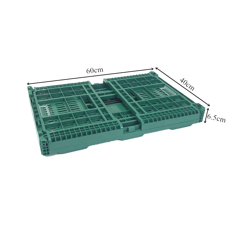 Manufacturer hot sale logistics plastic foldable crate for vegetables and fruit